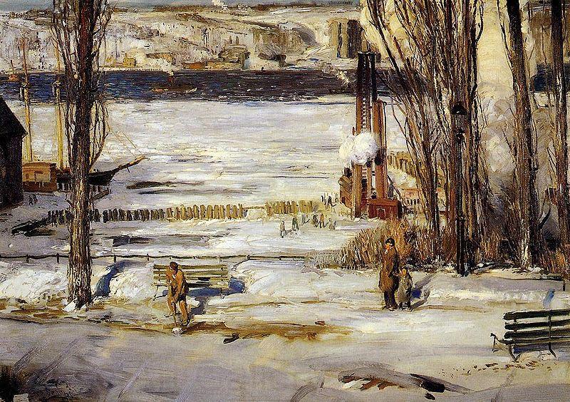 George Wesley Bellows A Morning Snow Hudson River Spain oil painting art